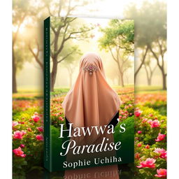 A book cover for 'Hawwa's Paradise' by Sophie Uchiha, featuring a gentle and serene scene symbolizing femininity, hope, purity, and modesty