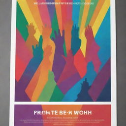 Design an aesthetically pleasing poster about leadership that is rich in color and artistic elements. The poster should include inspiring imagery representing leadership and bold, vibrant colors to make a strong visual impact.