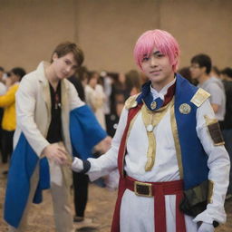 A lively anime, comics, and gaming (ACG) community gathering filled with cosplayers, artists and gamers. Notable features include booths of merchandise, gaming stations, manga library, and a cosplay stage.