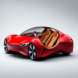 A sleek, modern Italian electric car with a futuristic design