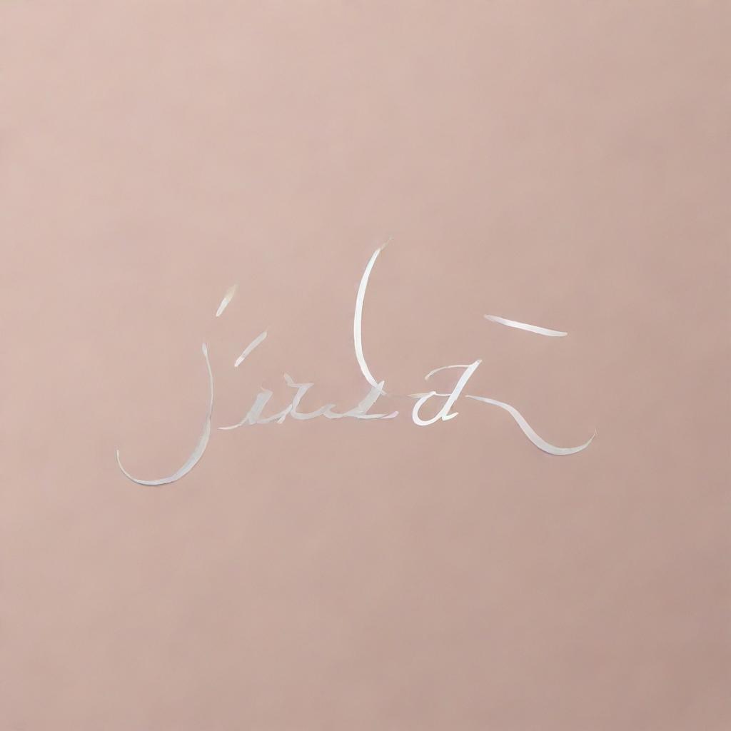 Create an elegant typography of the name 'Rilza Iffath' in a stylish and modern font, against a soft and soothing background.