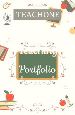 A visually appealing cover design for a teaching portfolio