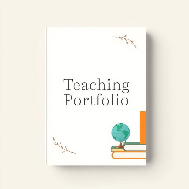 A professional cover design for a teaching portfolio