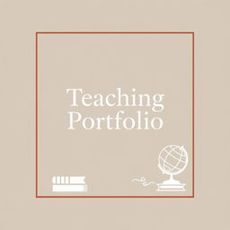 A professional cover design for a teaching portfolio