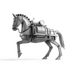 A black and white image of a Trojan Horse symbolizing LNG (Liquefied Natural Gas)