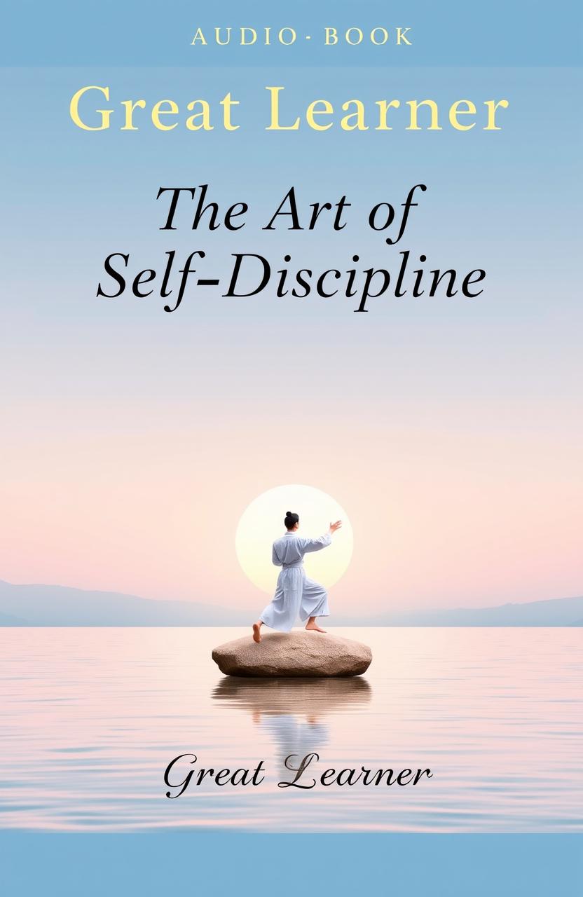 A beautifully designed cover for an audiobook titled 'The Art of Self-Discipline' by Great Learner