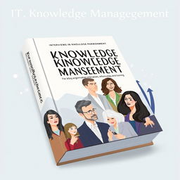 A detailed cover of a book on knowledge management featuring interviews with leading experts in knowledge management, communications, information technology, and training