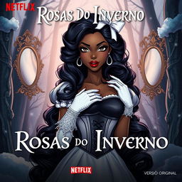 A Netflix movie poster titled "Rosas Do Inverno" with the subtitle "Versão original da Netflix", marked as suitable for all audiences