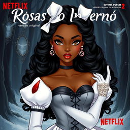 A Netflix movie poster titled "Rosas Do Inverno" with the subtitle "Versão original da Netflix", marked as suitable for all audiences