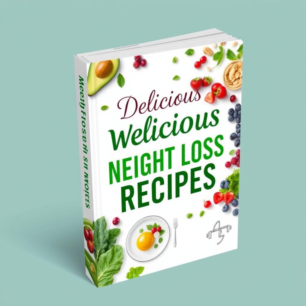 A visually appealing, vibrant cover for a weight loss recipe ebook