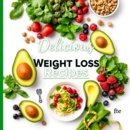 A visually appealing, vibrant cover for a weight loss recipe ebook