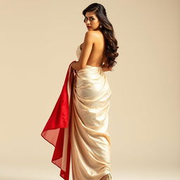 A Bollywood actress with features inspired by Sonakshi Sinha in a sexy and elegant pose, exuding charisma and allure