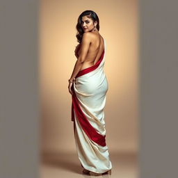 A Bollywood actress with features inspired by Sonakshi Sinha in a sexy and elegant pose, exuding charisma and allure