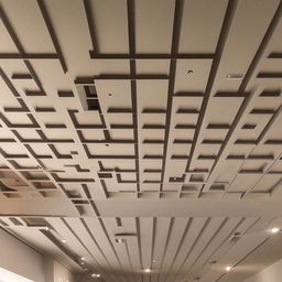 An array of innovative and creative ceiling design ideas for a rectangular room. Include various styles such as classic, modern, and minimalist.