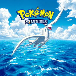 Cover art of Pokémon Silver, featuring the legendary Pokémon Lugia flying majestically over a shimmering ocean