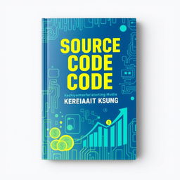 An engaging book cover titled 'Source Code Kekayaan Usia Muda' emphasizing youth and prosperity through technology