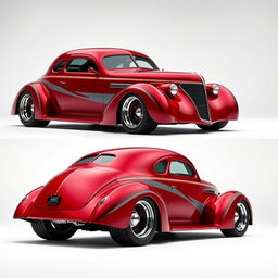 A stunning 1939 Chevrolet Coupe transformed into a supercar, featuring a widebody design