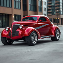 A 1939 Chevrolet Coupe transformed into a supercar, featuring a widebody design