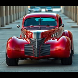 A 1939 Chevrolet Coupe transformed into a supercar, featuring a widebody design