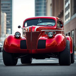 A 1939 Chevrolet Coupe transformed into a supercar, featuring a widebody design