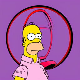 Intense anime-style profile picture of Homer Simpson in the style of Neon Genesis Evangelion with detailed anime eyes, encased within a circular border.