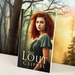 A captivating book cover featuring a young woman with curly red hair