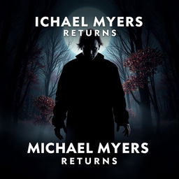 A dramatic and intense poster for the 2027 film release of "Michael Myers Returns"