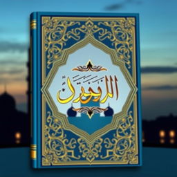 A beautifully designed book cover for an Islamic-themed book titled "bcjbchj gjvxujv"