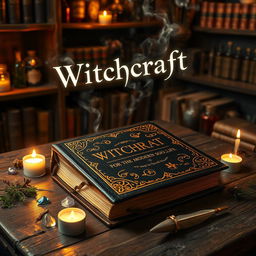 A mystical book of spells titled "Witchcraft for the Modern Soul: Spells for an Abundant Life"