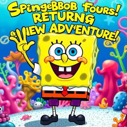 A vibrant, playful image of SpongeBob returning for a new adventure