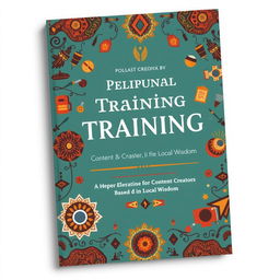 Design a captivating cover for a proposal on a training event for content creators based on local wisdom