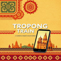 Design a captivating cover for a proposal on a training event for content creators based on local wisdom, formatted for F4 paper size