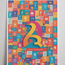 Create a vibrant and joyful poster celebrating a 3-year work anniversary, filled with symbols of accomplishment, teamwork and dedication.