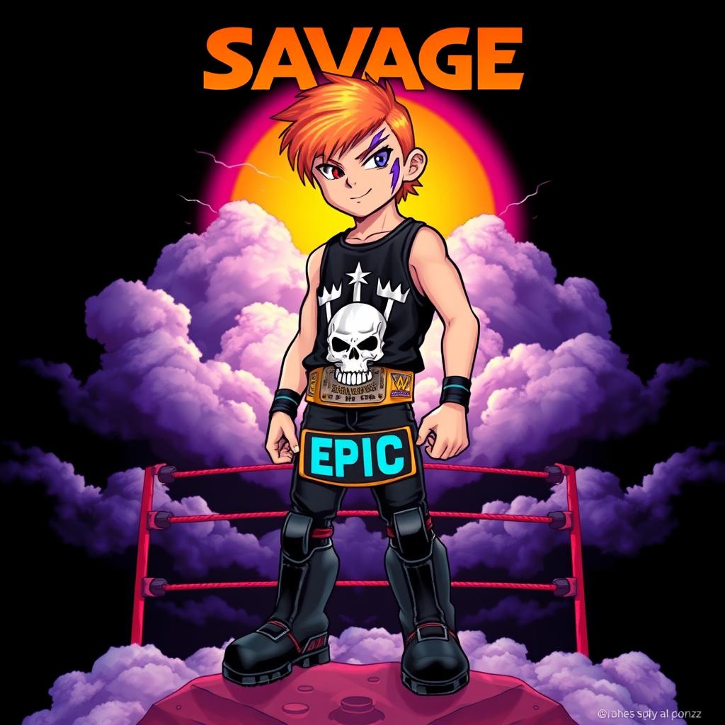 A 1980s arcade game title screen with the title text 'SAVAGE'