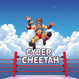 1980s anime style title screen featuring the text 'CYBER CHEETAH'