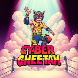 1980s anime style title screen featuring the text 'CYBER CHEETAH'