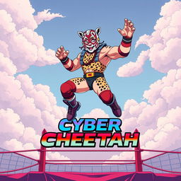 1980s anime style title screen featuring the text 'CYBER CHEETAH'