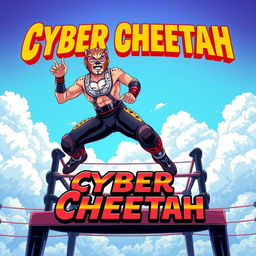 1980s anime style title screen featuring the text 'CYBER CHEETAH'