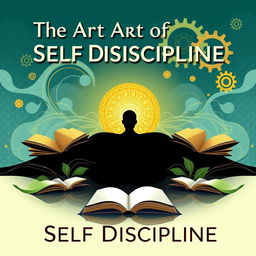 A conceptual art piece illustrating the concept of self-discipline, inspired by the title 'The Art of Self Discipline by Great Learner Audiobook'