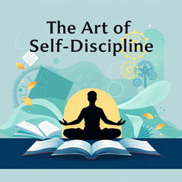 A conceptual art piece illustrating the concept of self-discipline, inspired by the title 'The Art of Self Discipline by Great Learner Audiobook'