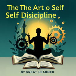 An artistic representation of the audiobook titled 'The Art of Self Discipline' by the author Great Learner