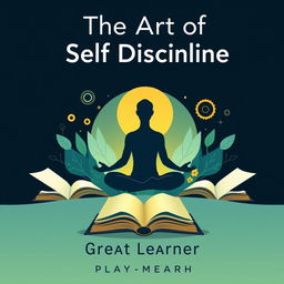 Design a book cover for the audiobook titled 'The Art of Self Discipline' by Author Great Learner