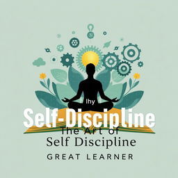 Design a book cover for the audiobook titled 'The Art of Self Discipline' by Author Great Learner