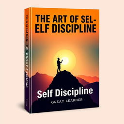 A striking and motivational book cover for 'The Art of Self Discipline' by Great Learner