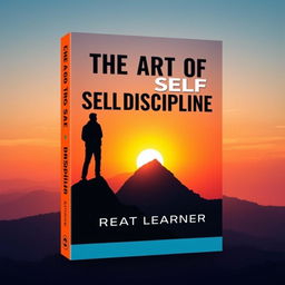 A striking and motivational book cover for 'The Art of Self Discipline' by Great Learner