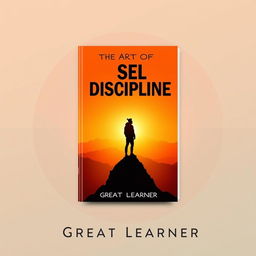 A striking and motivational book cover for 'The Art of Self Discipline' by Great Learner