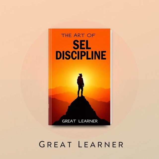 A striking and motivational book cover for 'The Art of Self Discipline' by Great Learner