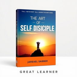 A striking and motivational book cover for 'The Art of Self Discipline' by Great Learner