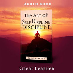 An engaging and powerful book cover for 'The Art of Self Discipline' by Great Learner