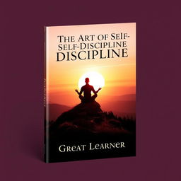 An engaging and powerful book cover for 'The Art of Self Discipline' by Great Learner